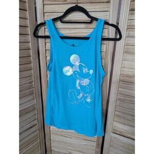 Disney Women's Silver Minnie Mouse Lightweight Stretch Tank Top Blue S